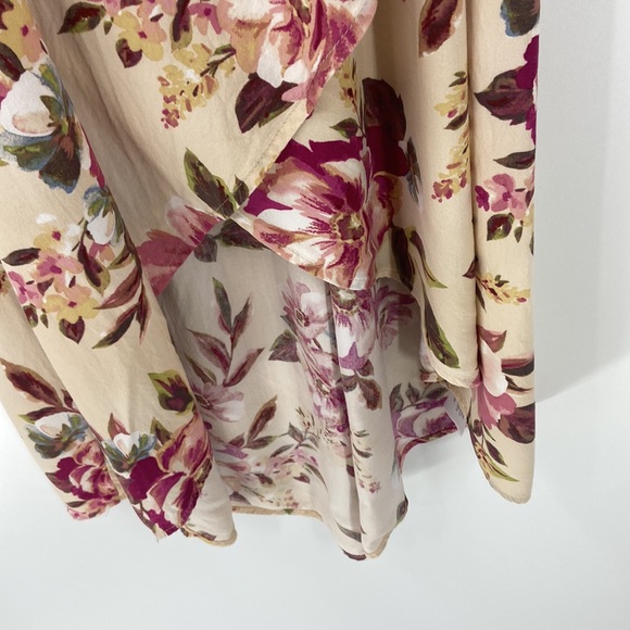 Band of Gypsies long floral faux wrap dress boho medium - Picture 9 of 15